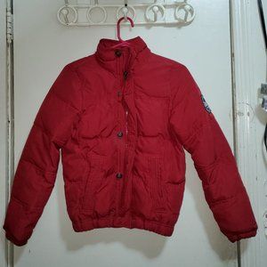 Abercrombie Kids Red Feather Jacket Sz M